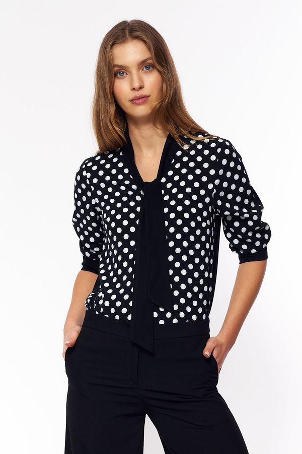 Nife Ženska majica NIfe Nife_Blouse_B140_Black/Peas