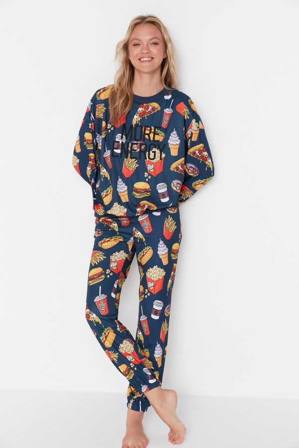 Trendyol Ženska pidžama komplet Trendyol Fast food