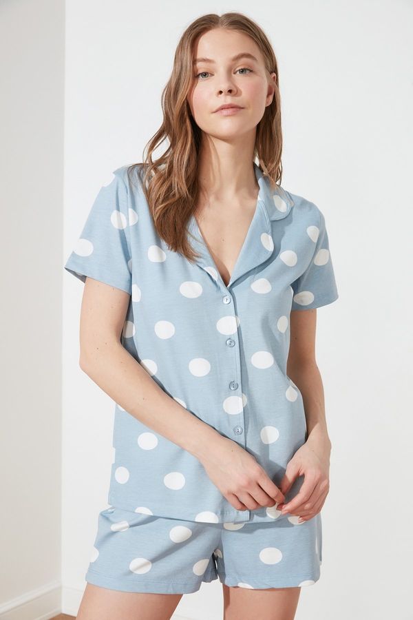 Trendyol Ženska pidžama komplet Trendyol Polka-dot detailed