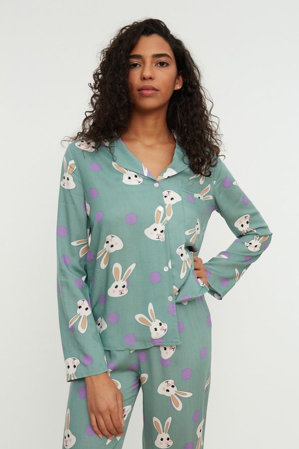 Trendyol Ženska pidžama Trendyol Rabbit patterned