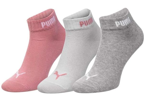 Puma Ženske čarape Puma Puma_Socks_887498_11_3Pack_Pink/White/Grey