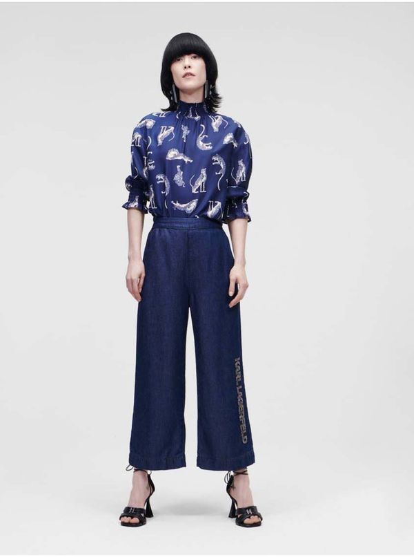 Karl Lagerfeld Ženske hlače Karl Lagerfeld Wide