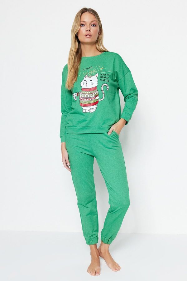 Trendyol Ženski pidžama set Trendyol Christmas