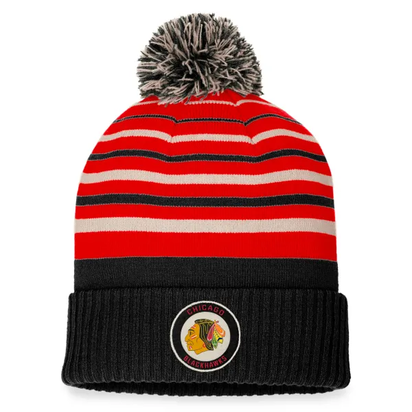 Fanatics Zimní čepice Fanatics  True Classic Beanie with Pom Chicago Blackhawks