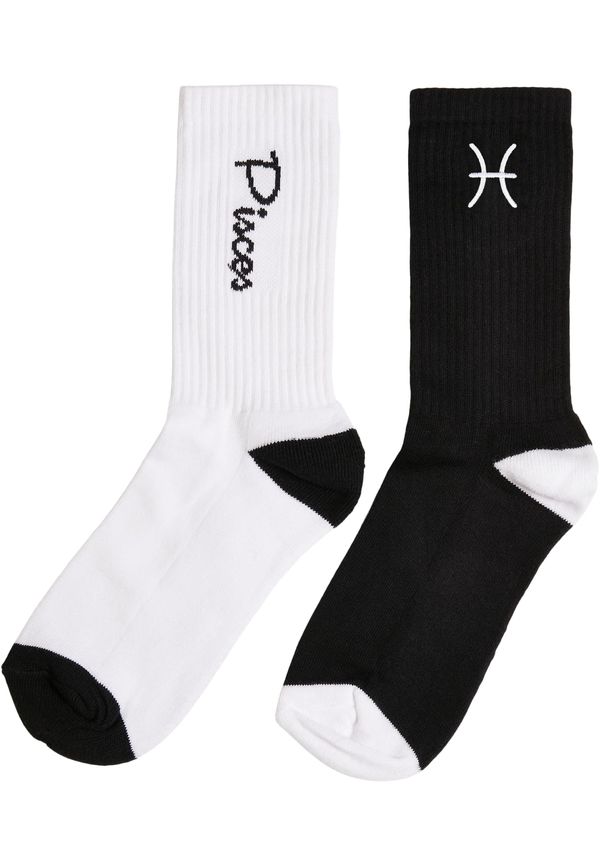 Mister Tee Zodiac Socks 2-Pack Black/White Fish