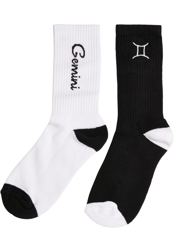 MT Accessoires Zodiac Socks 2-Pack Black/White Gemini