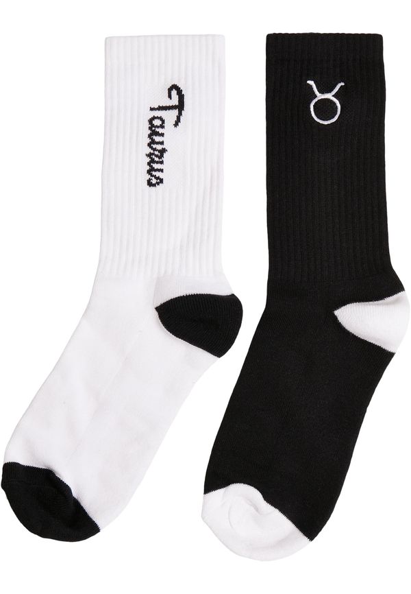 Mister Tee Zodiac Socks 2-Pack Black/White Taurus