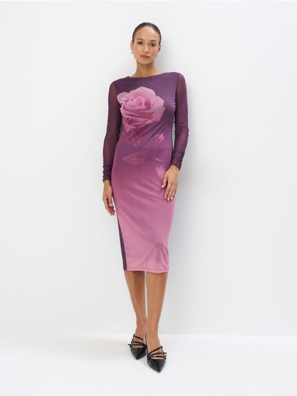 Mohito Mohito - Mesh pletena midi haljina