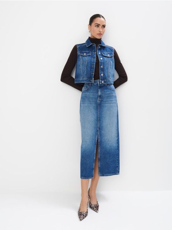 Mohito Mohito - Midi suknja od trapera