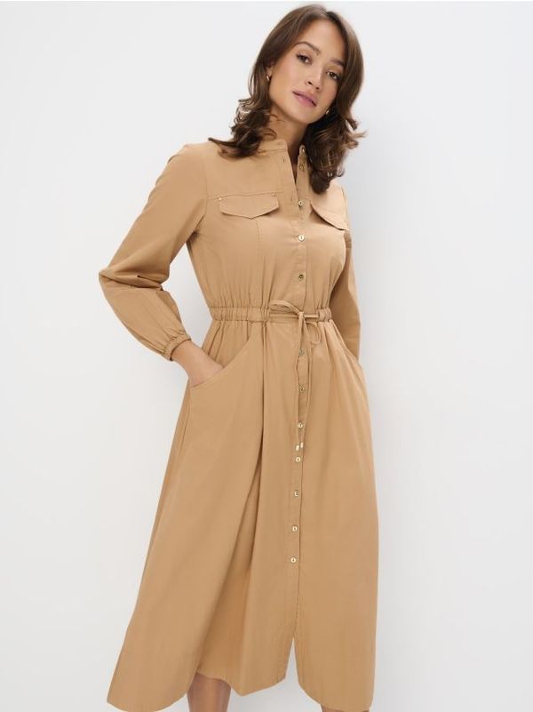 Mohito Mohito - Pamučna midi haljina u stilu košulje