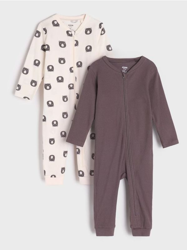 Sinsay Sinsay - 2 pakovanja dječjih kombinezona - siva