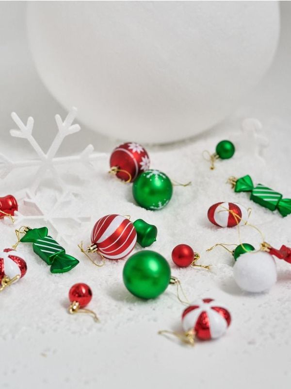Sinsay Sinsay - Božićni ukrasi 46 pack - crveno