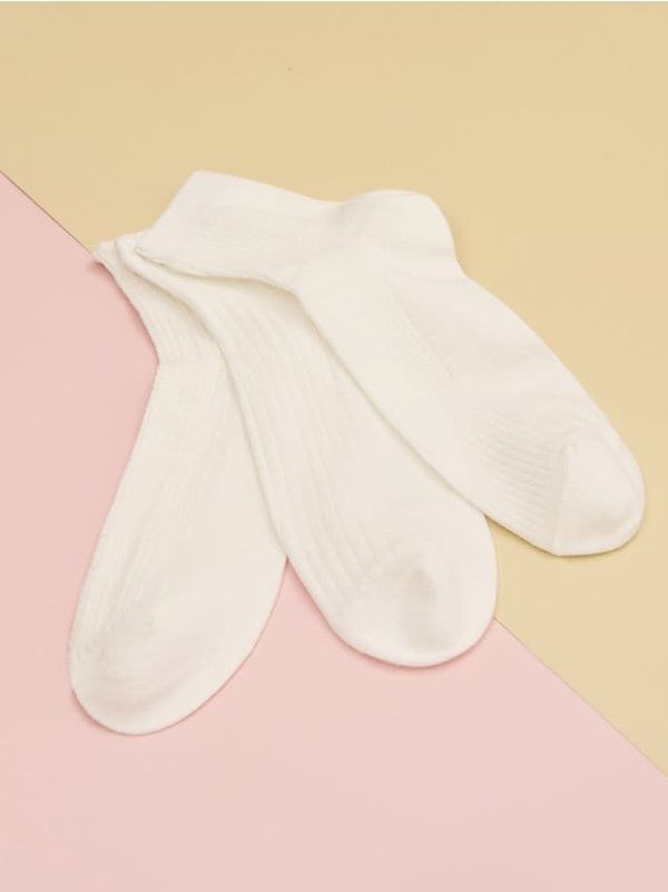 Sinsay Sinsay - Čarape - 3 para - krem