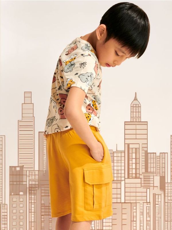 Sinsay Sinsay - Cargo šorc - krem