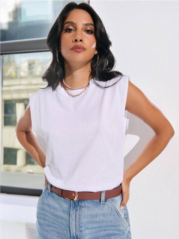 Sinsay Sinsay - Crop top - bijelo