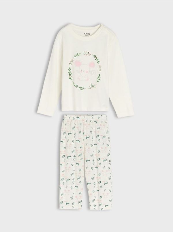 Sinsay Sinsay - Dvodijelna pidžama - krem