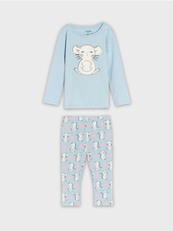 Sinsay Sinsay - Dvodijelna pidžama - svijetlo plava