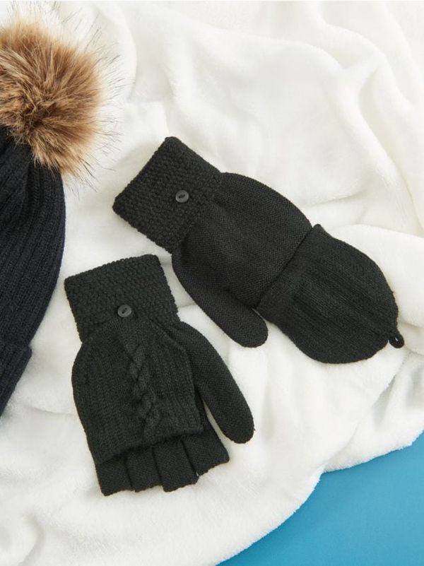 Sinsay Sinsay - Fingerless mittens - crno