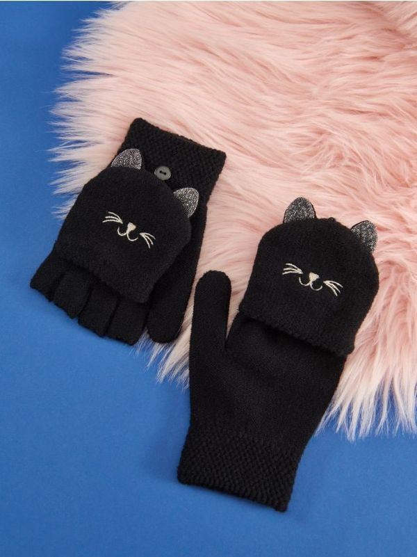 Sinsay Sinsay - Fingerless mittens - crno