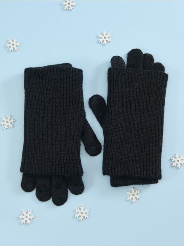 Sinsay Sinsay - Fingerless mittens - crno