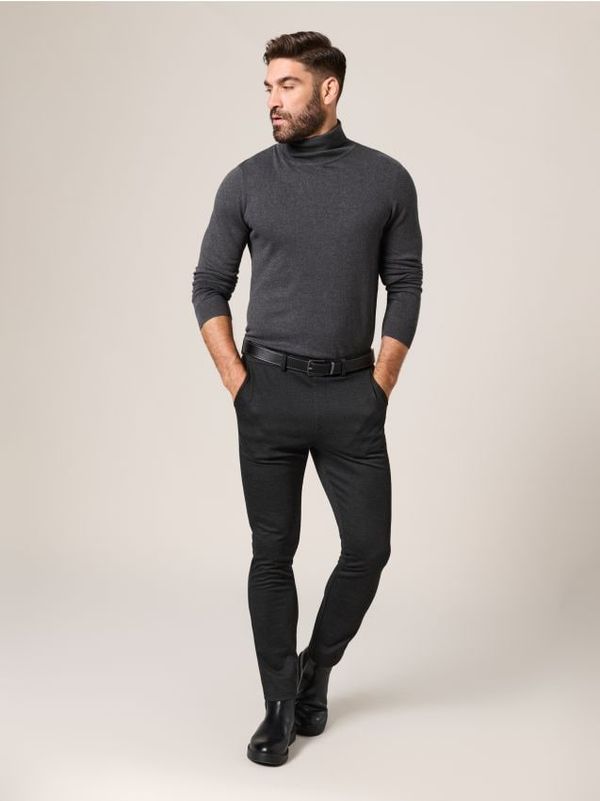 Sinsay Sinsay - Hlače slim fit - crno