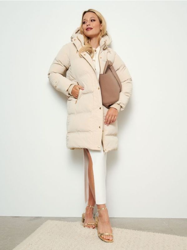 Sinsay Sinsay - Jakna s kapuljačom - krem