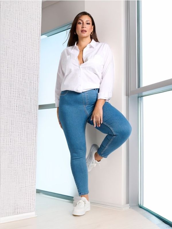 Sinsay Sinsay - Jegging hlače PLUS SIZE - plava