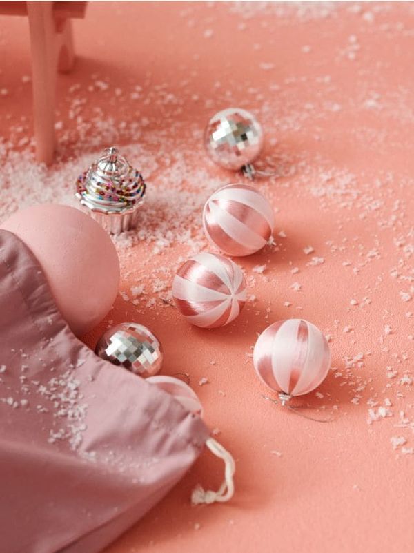 Sinsay Sinsay - Komplet od 4 božićna ukrasa - roze