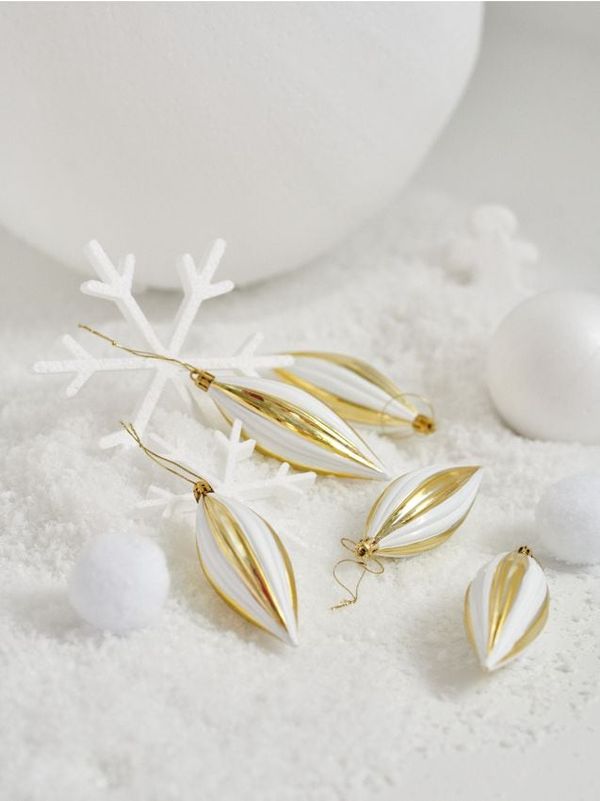 Sinsay Sinsay - Komplet od 6 kuglica za jelku - zlato