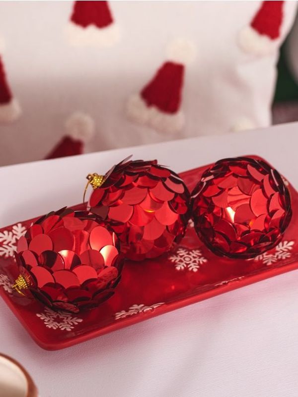 Sinsay Sinsay - Kuglice 3 pakovanje - crveno