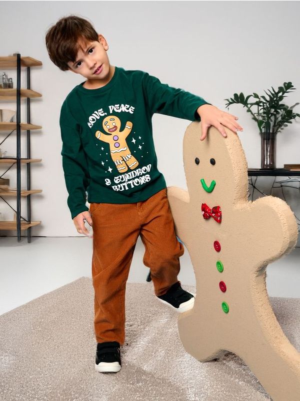 Sinsay Sinsay - Majica dugih rukava Dream Work - zeleno