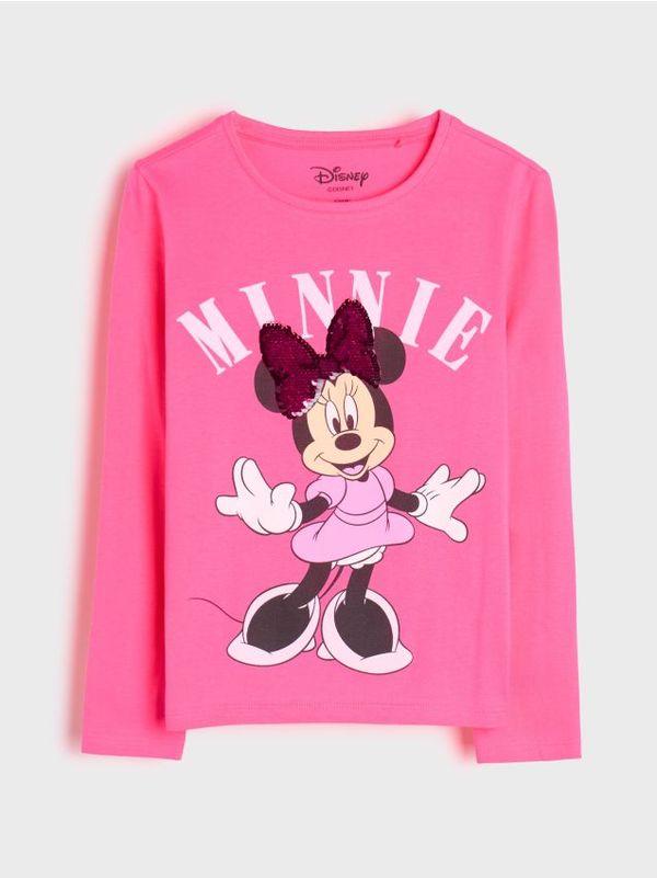 Sinsay Sinsay - Majica dugih rukava Mouse Minnie - roze