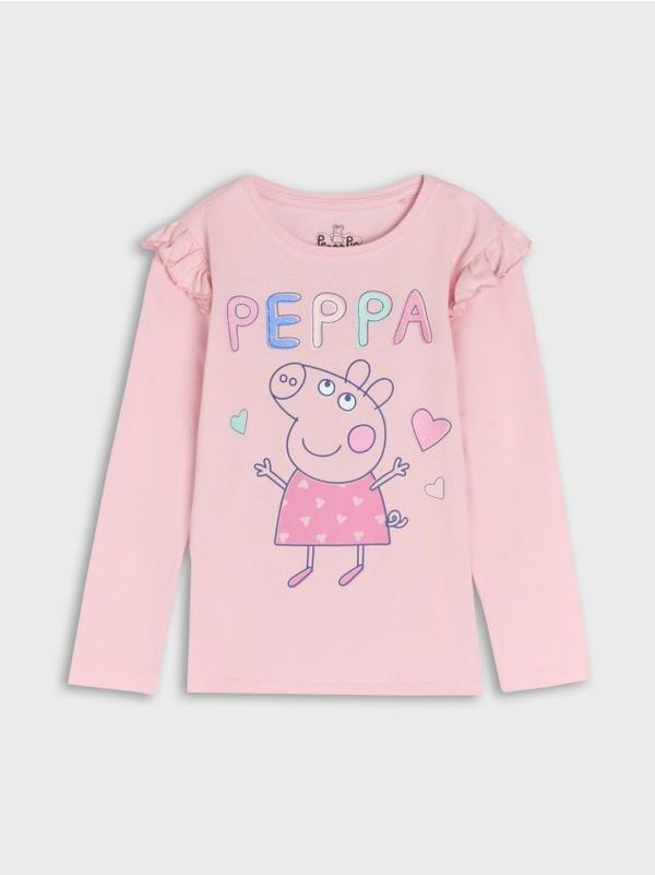 Sinsay Sinsay - Majica dugih rukava Pepe Pig - roze