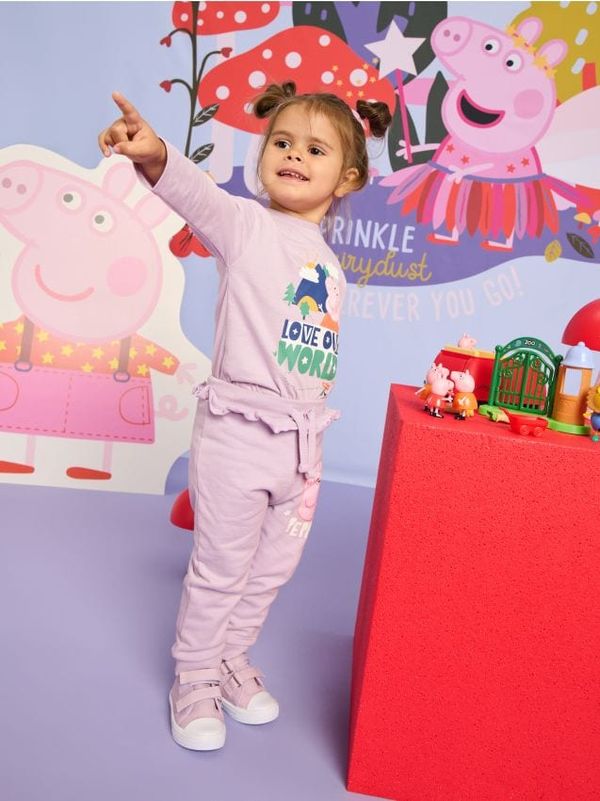 Sinsay Sinsay - Majica dugih rukava Peppa Pig - ljubičasta