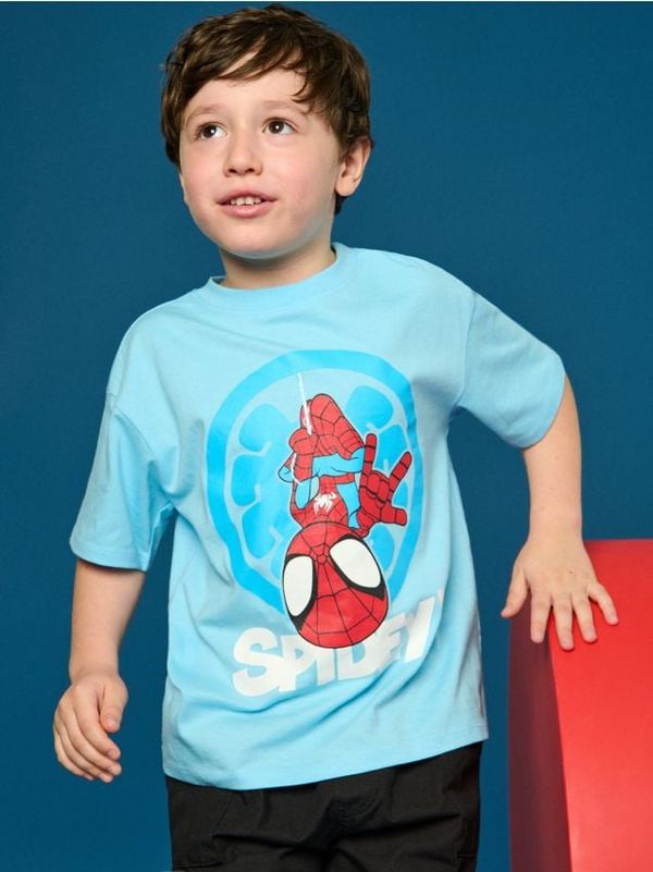 Sinsay Sinsay - Majica dugih rukava Spiderman - svijetlo plava