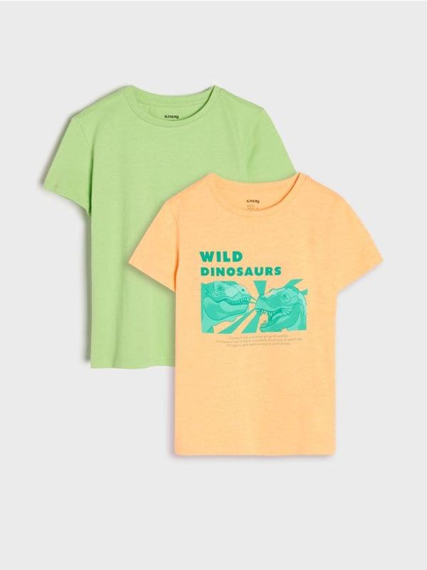 Sinsay Sinsay - Majica kratkih rukava 2 pack - narandžasta