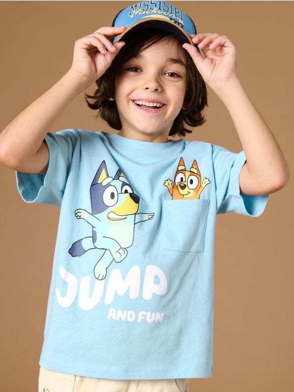 Sinsay Sinsay - Majica kratkih rukava Bluey - svijetlo plava