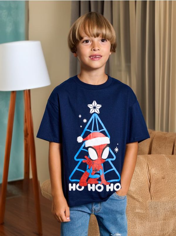 Sinsay Sinsay - Majica kratkih rukava Marvel - mornarsko plava