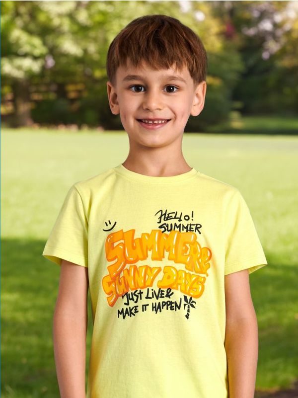 Sinsay Sinsay - Majica kratkih rukava s printom - žuta