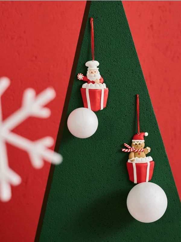 Sinsay Sinsay - Novogodišnji ukrasi 2 pack - crveno