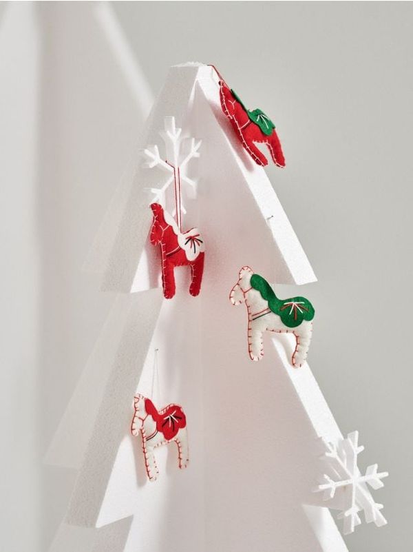 Sinsay Sinsay - Novogodišnji ukrasi 4 pack - crveno