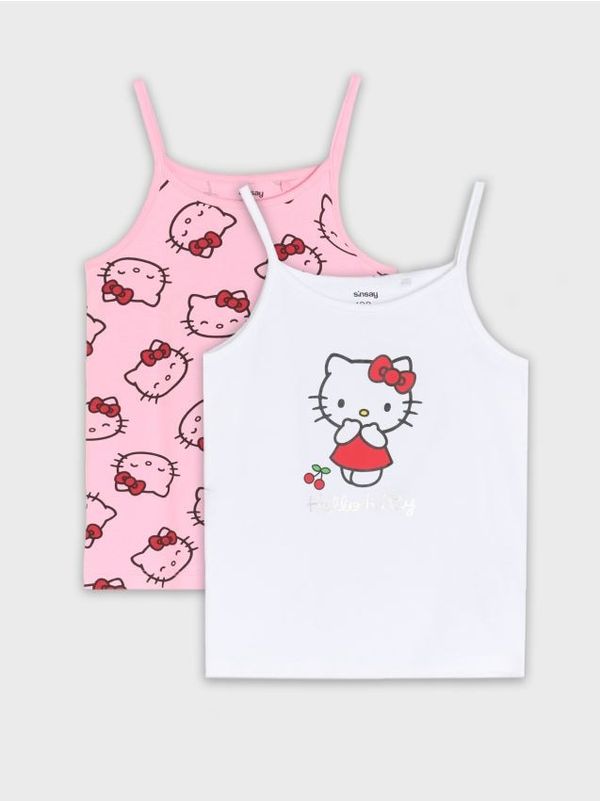 Sinsay Sinsay - Pakovanje od 2 majice dugih rukava Hello Kitty - bijelo