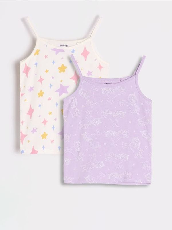 Sinsay Sinsay - Pakovanje od 2 majice dugih rukava - ljubičasta