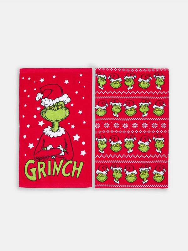 Sinsay Sinsay - Pamučni peškiri 2 kom Grinch - crveno