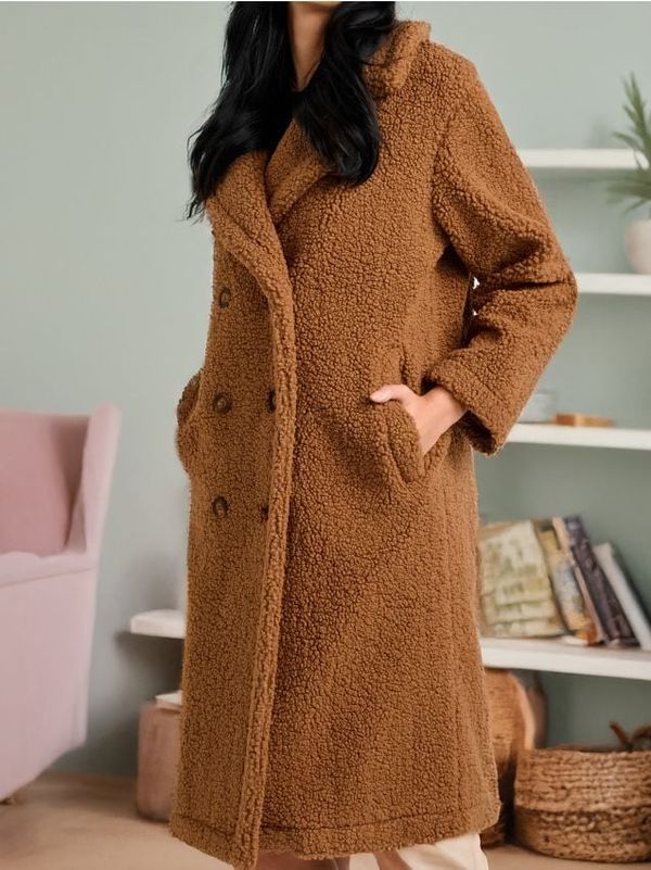 Sinsay Sinsay - Teddy kaput - smeđe