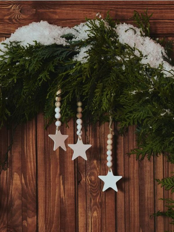 Sinsay Sinsay - Viseće dekoracije 5 pack - bijelo