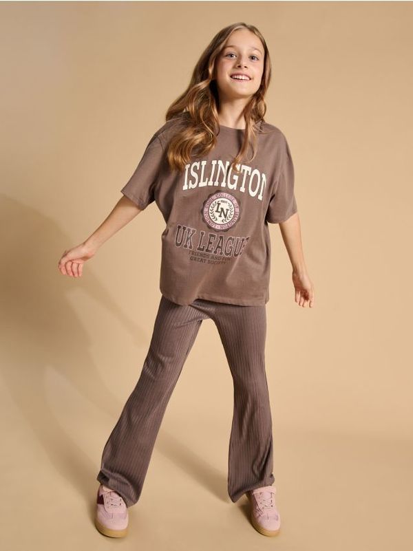 Sinsay Sinsay - Wide leg hlače - smeđa